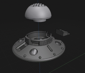 Modèle 3D du microphone EMF stéréo UFO